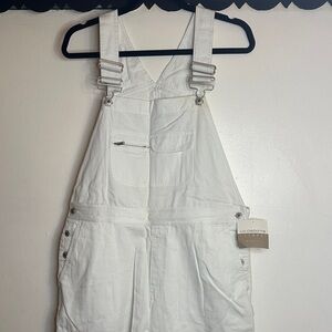 NWT Liz Claiborne White Denim Overalls